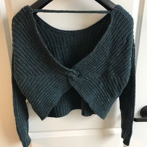 Open back sweater